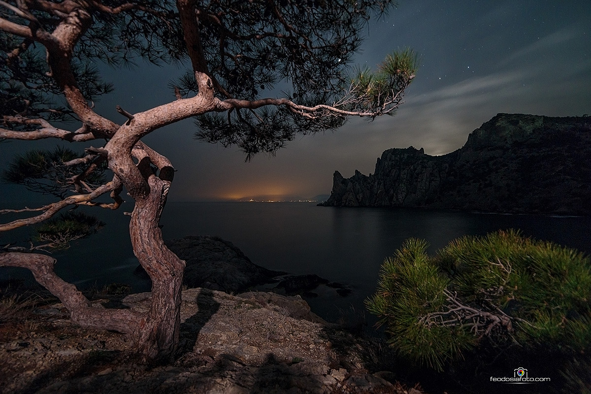 Ночное побережье в Крыму